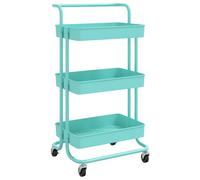 3-Tier Kitchen Trolley Iron and ABS Serving Cart Trolley Multi Colours vidaXL