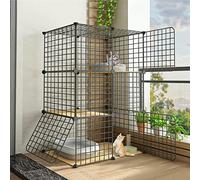 3-Tier Large Cat Cage - Corner Pet Enclosure, Detachable Metal Wire Kennel, DIY Indoor Playpen, Spacious Exercise Area with Complete Accessories for Cats