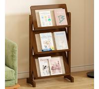 3 Tier Magazine Rack Floor Standing Periodical Holder Durable PE Rattan for Hotel Office & Exhibition Use 53cm Height Stylish & Space Saving Design