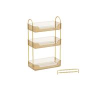 3-Tier Makeup Organiser, Champagne Gold