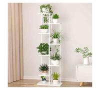 3-Tier Metal Flower Stand Space-Saving Plant Storage Rack for Balcony Corners Stylish 3D Design 48x24x107cm Ideal for Indoor & Outdoor Decor (Color2)
