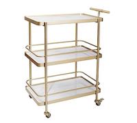 3 Tier Metal Rolling Cart on Wheels - le Sto Trolley for Kitchen, Bathroom, or Catering - d & White ack and Tea Cart, Versatile Home nizer