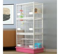3-Tier Metal Small Animal Cage for Adult Rats, Ferrets, Guinea Pigs, and Large Hamsters - Indoor Use