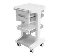 3-Tier Mobile Utility Cart with Storage Cabinets and Wheels for Medical, Beauty Salon, Hospital, Clinic, Barber Shop, and Home Use