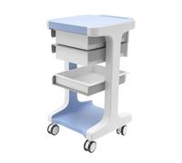 3-Tier Mobile Utility Cart with Storage Cabinets and Wheels for Medical, Beauty Salon, Hospital, Clinic, Barber Shop, and Home Use