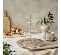 William Morris & Co 3 Tier Cake Stand, Strawberry Thief, Honeysuckle