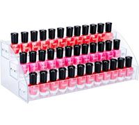 3-Tier Nail Polish Organizer, Makeup Storage Stand, Cosmetic Display Rack for Lipsticks, Perfume, Paint Bottles