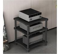 3 Tier o Rack - Open Ste Rack for o Equint AV Cabinet & HiFi Shelving - Perfect for Home Theater & Music Systems (Nero)