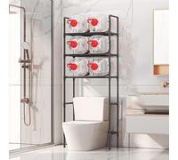 3-Tier Over The Toilet Shelf - Space-Saving Bathroom Easy to Install Storage Solution for Bathroom Kitchen and Study - Stylish White Design