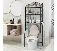 3-Tier Over-The-Toilet Sto Rack Modern Freestanding Bathroom nizer Space-Saving Corner Tower Shelf for Laundry and Bathroom tials Slish Unit