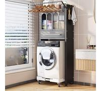 3-Tier Over-The-Toilet Storage Cabinet with Double Doors - Stylish Metal Shelving Unit for Space-Saving Bathroom nization and Storage Solution