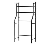 3-Tier Over The Toilet Storage Freestanding Bathroom Shelf Rack with Paper Holder & 3 Hooks Space-Saving Solution for Bathroom Essentials - Stylish Black Design