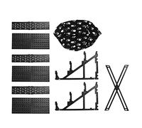 3 Tier Pet Climbing Ladder, Portable Dog Stairs with Non Slip Flannel Cover, Removable Cat Steps for Sofa Bed Car, Lightweight Durable Plastic Frame for Small Dogs Cats and Elderly