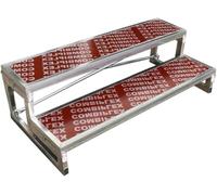 3-Tier Plywood and Steel Step Platforms for Performances and Speeches, Easy Assembly