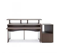 3 Tier Pro Audio Studio Desk + Rack Cabinet Walnut