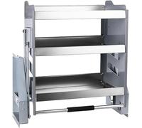 3-Tier Pull Down Cabinet Organizer, Heavy Duty Drop Down Shelf for Upper Cabinets, Space Saver Slide Out Storage for Spices and Dishes