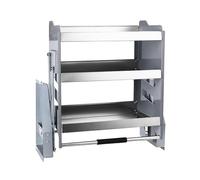 3-Tier Pull-Down Cabinet Storage Rack,Stainless Steel Lift Basket,Household Spice Organizer,for Bar Counters Cafes(760x280x630mm)