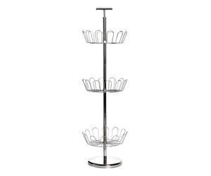 3-Tier Revolving Shoe Stand, Chrome