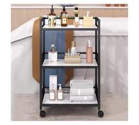 3 Tier Rolling Cart with Wheels, Metal Utility Cart for Spa and Medical Use, Gold