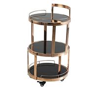 3-Tier Rolling Kitchen Cart Modern Bar Cart on Wheels for Serving Drinks & Tea Storage Shelf for Home Office or Restaurant Use
