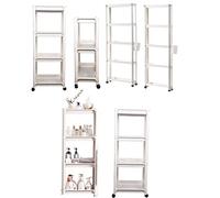 3-Tier Rolling Kitchen Storage Rack with Hooks & Dividers, Multifunctional for Bathroom, Laundry, Living Room, 29cm Wide Space-Saving Organizer Shelf