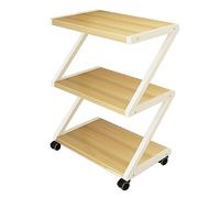 3-Tier Rolling Microwave Stand - Mobile Kitchen nizer Rack for Microwave, Spice Storage & Printer Cart, Space-Saving Solution (44x28x59cm)