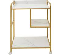 3-Tier Rolling Printer Table On Wheels Multi-Purpose Shelf Movable Cart | Alloy Steel, Engineered Wood Storage Organization