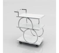 3-Tier Rolling Service Cart for Kitchen Wine & Dessert Mobile Utility Cart with Wheels for Hotel & Dining Room Multi-Purpose Kitchen nizer