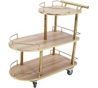 3 Tier Rolling Service Cart Versatile Kitchen & Bar Trolley for Wine Tea & Catering Perfect le Sto Solut for Restaurants & Entertaining