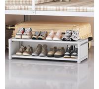 3-Tier Rolling Shoe Rack with Wheels - Portable Under Bed Storage Cart for Bedroom, Hallway, Kitchen, Closet, 31.5x10.2x15.1 Inches