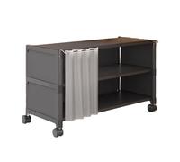 3-Tier Rolling Shoe Rack with Wheels - Portable Under Bed Storage for Hallway Bedroom Dorm Kitchen Closet - Compact 23.6"x10.2"x15.1" Black
