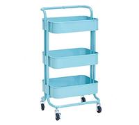 3-Tier Rolling Storage Cart - Mobile Bathroom Organizer & Utility Shelving Unit for Kitchen, Laundry & Narrow Spaces - Slide-Out Design for Easy Access
