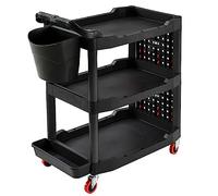 3-Tier Rolling Tool Cart - Garage & Workshop with Efficient Workspace Management for Mechanics Auto Care & Storage Solutions