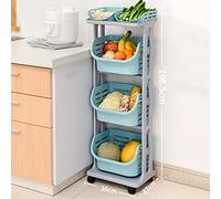 3-Tier Rotating Fruit Bowl Holder & Vetable Rack for Kitchen Countertop - Multi-Layer Fresh Food Sto nizer Fruit Basket Stand Space-Saving Design