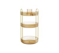 3-Tier Rotating Makeup Organiser, Champagne Gold / 3-Tier