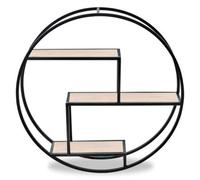 3 Tier Round Metal Wall Shelf | Brixton