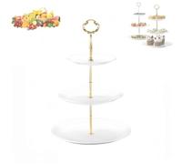3 Tier Server Stand, Dessert Stand，Dessert Cake Stand - Pastry Serving Stand for Tea Party, Wedding and Birthday(A)