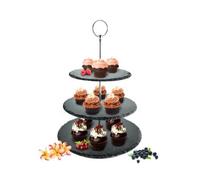 3-Tier Serving Stand Ø30Cm Made Of Slate Cake Plate