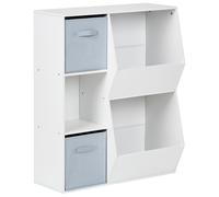 Beliani 3 Tier Shelving Unit DARLOT 93 cm White, White
