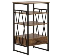 3 Tier Shelving Unit KEENE 101 cm Dark Brown
