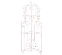 3 Tier Shelving Unit TEQUENDAMA Metal White Folding