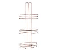 3 Tier Shower Storage Rack, Bathroom, Chrome Wire, Copper Plated - 80cm