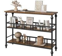3 Tier Slim Console Table Space Saving Entryway Sofa Living Room Shelf
