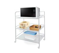 Janoon 3 Tier Slim Kitchen Food Storage Trolley Cart Rack Tray Shelf Rolling Wheel