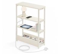 3-Tier Slim Side Table, Cream White