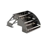 3-Tier Spice Pull-Out Storage Rack, Stainless Steel Adjustable Shelf, Wall Mounted Drop Down Sliding Lifting Basket, 10kg Load Capacity for Kitchen Living Closet