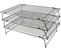 3 Tier Stackable Non Stick Cake Cooling Rack Cakes Cupcakes Biscuits Tray Stand