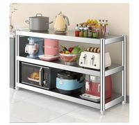 3 Tier Stainless Steel Storage Rack, Height Adjustable Industrial Shelves for Kitchen, Garage, and Restaurant, Heavy Duty Multipurpose Unit