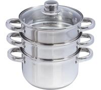 3 Tier Steamer Set Stainless Steel 18 cm Premium Quality by Buckingham