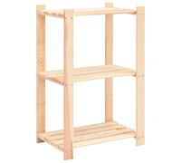 Vidaxl 3-Tier Storage Rack 60X38X90 Cm Solid Pinewood 150 Kg